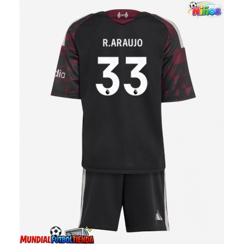 Camiseta Liverpool Ronald Araujo #33 Tercera Equipación Replica 2026-27 para niños mangas cortas (+ Pantalones cortos)